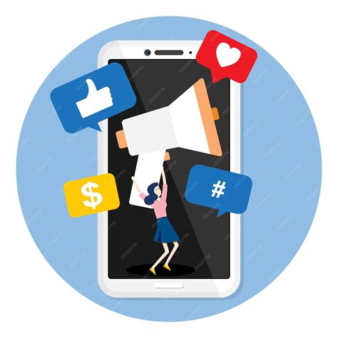 Premium Vector | Social media posting to increase popularity