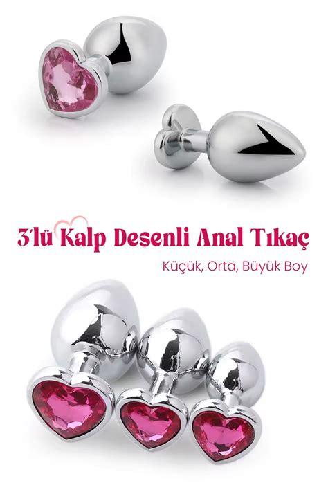 Do it Love Kalpli Taş lü Anal Tıkaç Set Küçük Orta Büyük Boy Anal Plug lü Set Anal