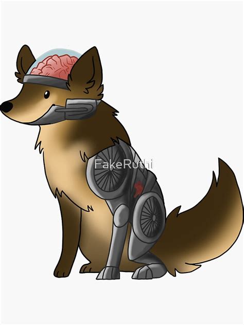 "Sitting Fallout New Vegas Rex" Sticker by FakeRuthi | Redbubble