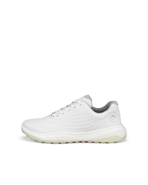 Ladies Ecco® Golf Lt1 Leather Waterproof Shoe White