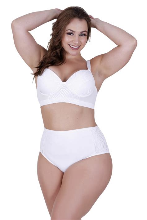 Comprar Conjunto de lingerie Plus Size Rendado Romântico Cós Alto Terra e Mar Modas