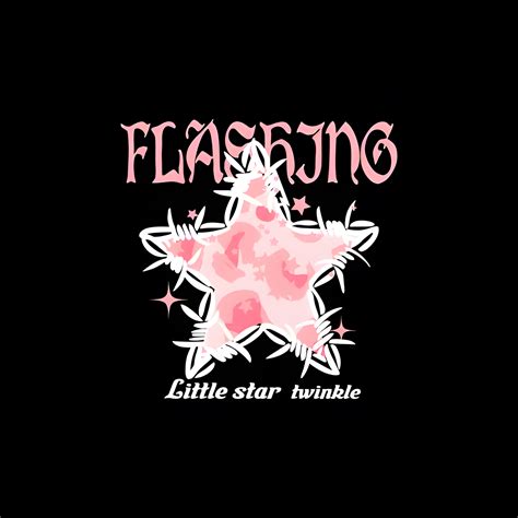 Pink Star Typography Poster