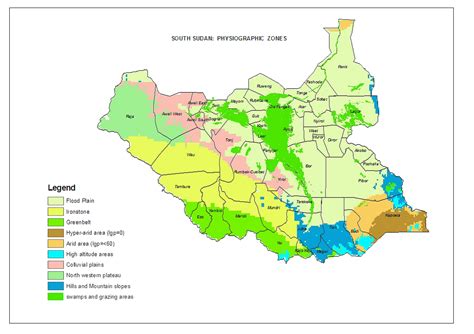 South Sudan Geography Map