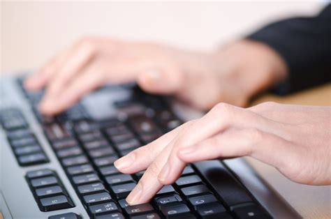 hands typing   keyboard