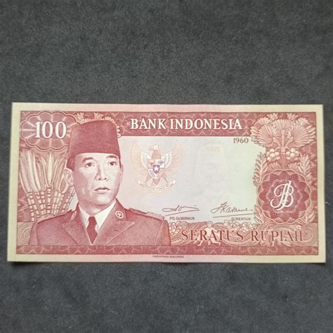 Jual Uang Kuno 100 Rupiah Seri Sukarno 1960 UNC Replacement Seri X