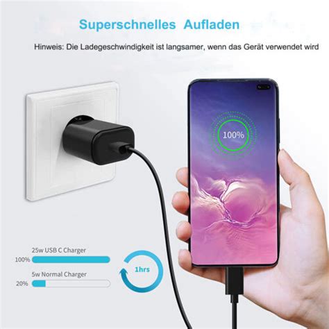 25w Usb C Schnell Ladegerät Für Samsung Galaxy S22 S21 A53 Z Flip 4 3