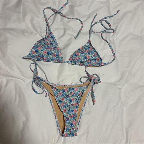 Triangle Top Bikini Bottom Bikini Set From Cotton On Depop