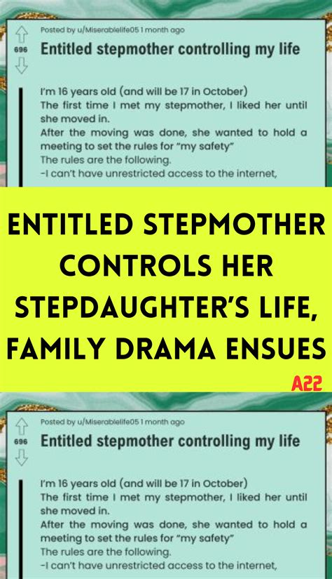 Entitled Stepmother Controls Her Stepdaughter's Life, Family Drama