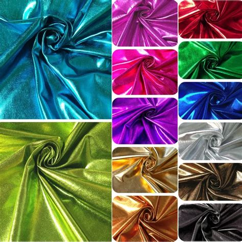 Yard Spandex Iridescent Fabric Shiny Lycra Metallic Fabric