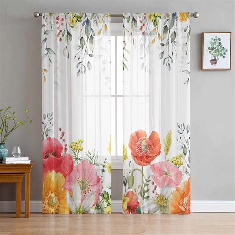 spring color curtains
