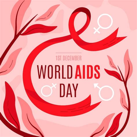 Ilustração Do Dia Mundial Da Aids Vetor Premium