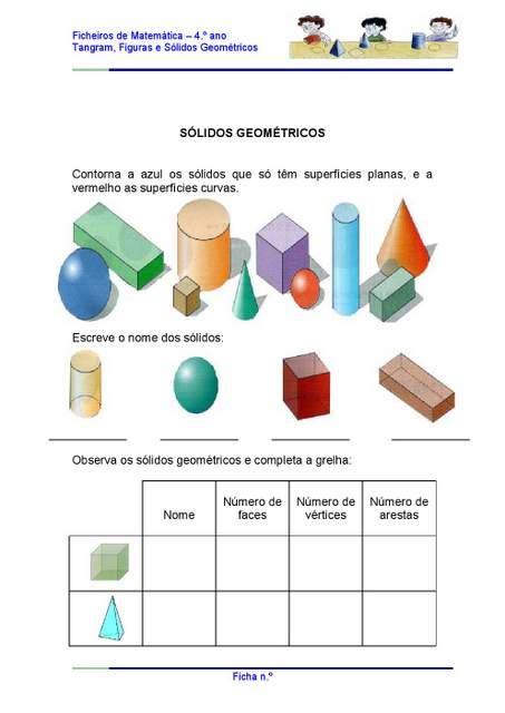 Atividades com Sólidos Geométricos 4º ano. - Aprender e Brincar