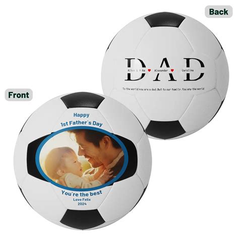 Father's Day Photo Personalized Soccer Ball