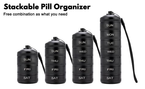 amazoncom  day metal pill organizer waterproof travel vitamin case