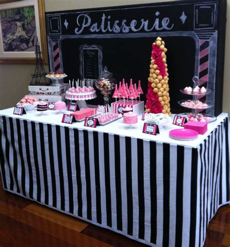 Dessert Table Paris Themed Bridal Shower Paris Themed Birthday Party Paris Dessert Table