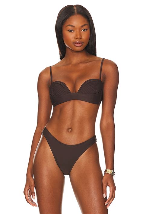 Shani Shemer Karen Bikini Top In Chocolate Brown REVOLVE