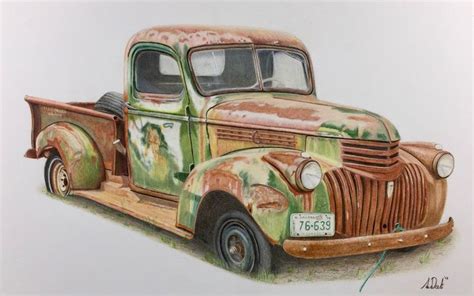 Old Chevy Truck Pencil Drawings