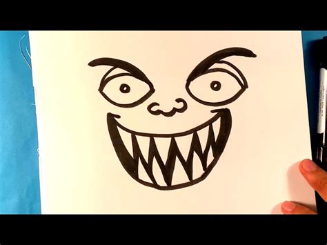 Funny Creepy Face Drawing