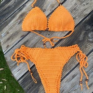 Crochet Brazilian Bikini Set Cotton Etsy