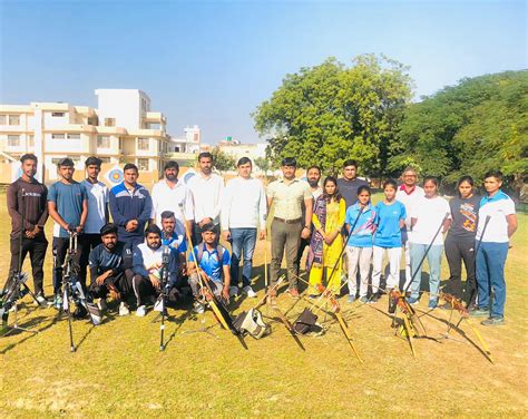 इंदिरा गांधी विश्वविद्यालय मीरपुर की ओर से नेताजी सुभाष चंद्र बोस स्टेडियम में तीरंदाजी