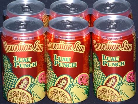 Hawaiian Sun Luau Punch 12 Cans Fruit Juices Grocery