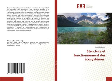 Structure et fonctionnement des écosystèmes KHADIDJA BOUZID