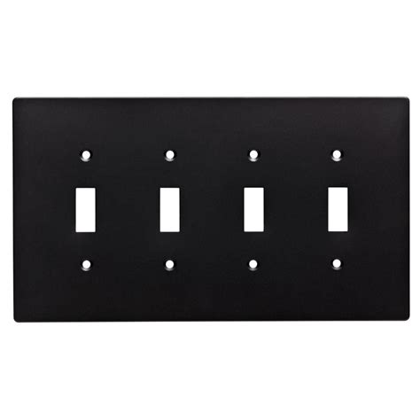 4 Gang Black Toggle Light Switch Plates Light Switch Plates The