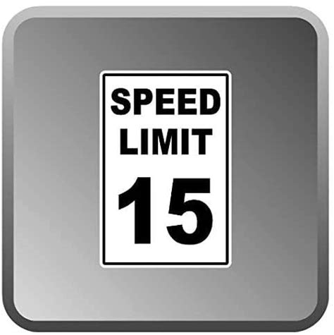 3 Pack - Reflective 15 MPH Speed Limit Sticker Decal (x3 3" Decals ...