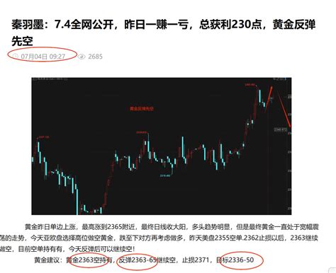 秦羽墨：76全网及时公开，黄金趋势精准判断，10单止盈9单，获利1070点，下周黄金解析新浪财经新浪网