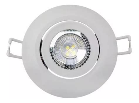 Foco LED redondo de 7 W blanco frío SMD direccionable integrado