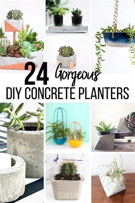 24 DIY Concrete Planter Ideas That Are Easy & Fun - Anika's DIY Life