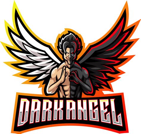 Dark angel esport mascot logo design By Visink | TheHungryJPEG