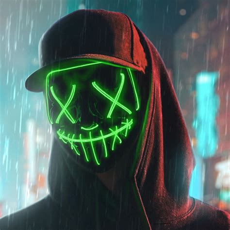 2048x2048 Hoodie Boy Green Glowing Mask 4k Ipad Air ,HD 4k Wallpapers,Images,Backgrounds,Photos ...