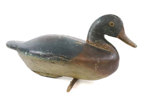 Painted Wooden Duck Decoy Auction