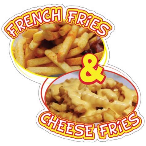 Signmission French Fries And Cheese Fries 24 In Decal Concession Stand