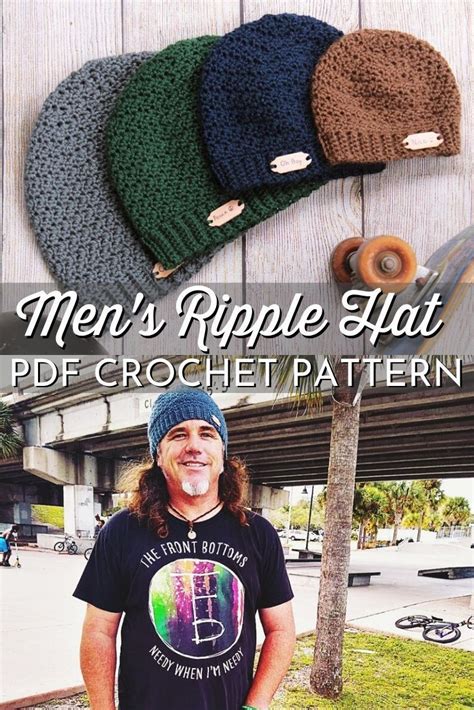 Herringbone Men S Crochet Hat Pattern Artofit