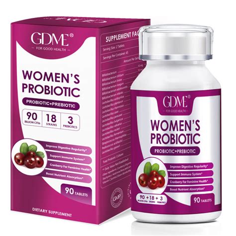 GDME Probiotics Food Supplement For Women With Cranberry 90 Tablets ...