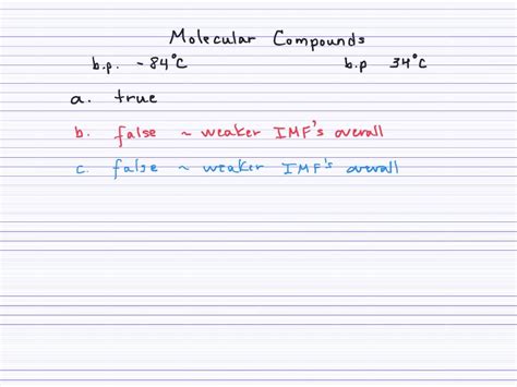 Solved Suppose You Have Two Colorless Molecular Liquids One Boiling At