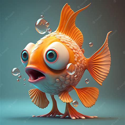 Premium Photo | Cartoon Fish character