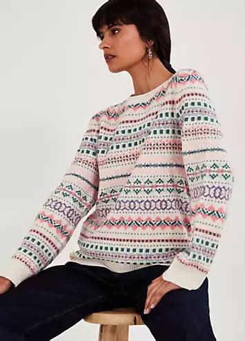 Monsoon Fair Isle Jumper Kaleidoscope