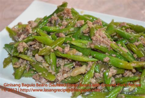 Ginisang Baguio Beans Green Beans Saute Recipe Lasangrecipes