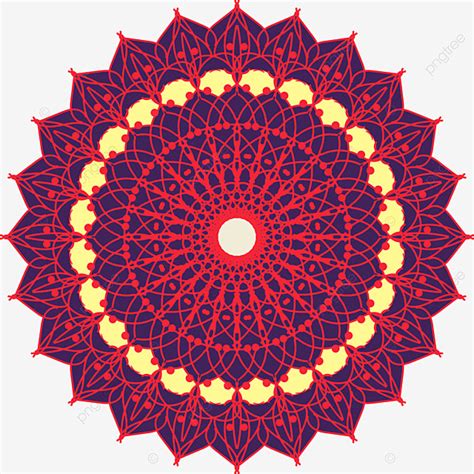 Patrón Circular Mandala Elementos De Decoración De Arte PNG Elegante