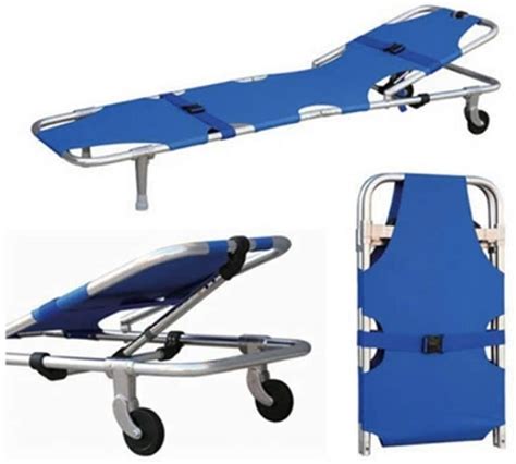 Buy Xjzm Aluminium Medical Stretcher Four Wheels Stretcher Foldable