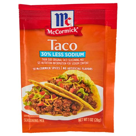 Save On Mccormick Taco Seasoning Mix Packet Less Sodium Order