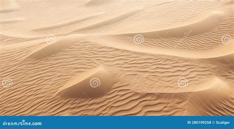 Aerial View Of Desert Texture Sand And Dune Pattern For Background