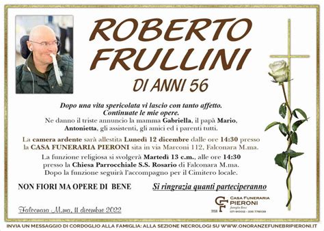 Funerali E Annunci Funebri A Falconara Marittima Roberto Frullini