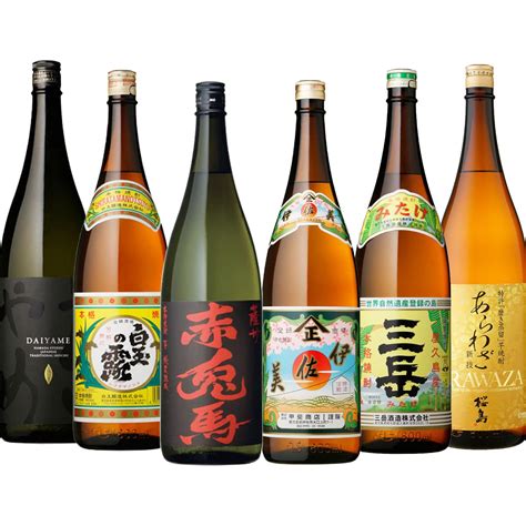 芋焼酎 飲み比べ 6本セット 鹿児島 離島焼酎 1800ml 三岳 いも焼酎 焼酎 ギフト 贈り物 お酒 ホワイトデー 退職祝 餞別 お祝い