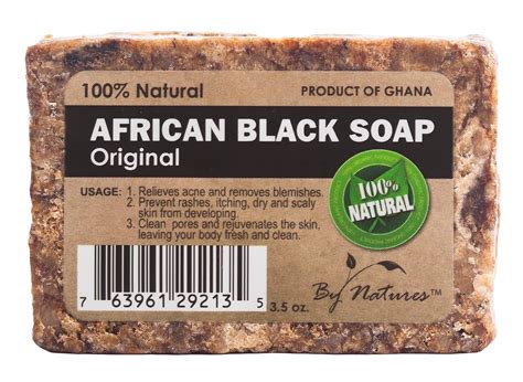 By Natures 100 Natural African Black Soap Original 35 Oz Pack Of 1 Beauty