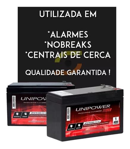 Bateria Unipower Selada Volts A Alarme Cerca Nobreak