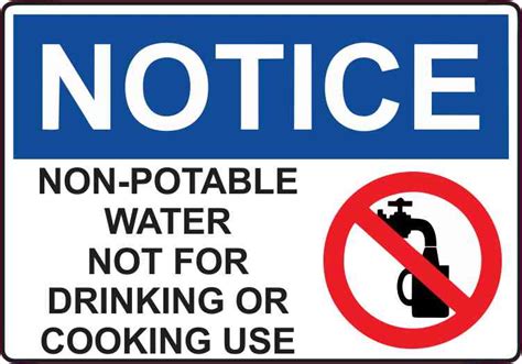 5in x 3.5in Non-Potable Water Decal Vinyl Decal Door Sign Sticker